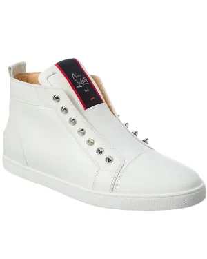 Christian Louboutin F.A.V Fique A Vontade Mid Cut Leather Sneaker