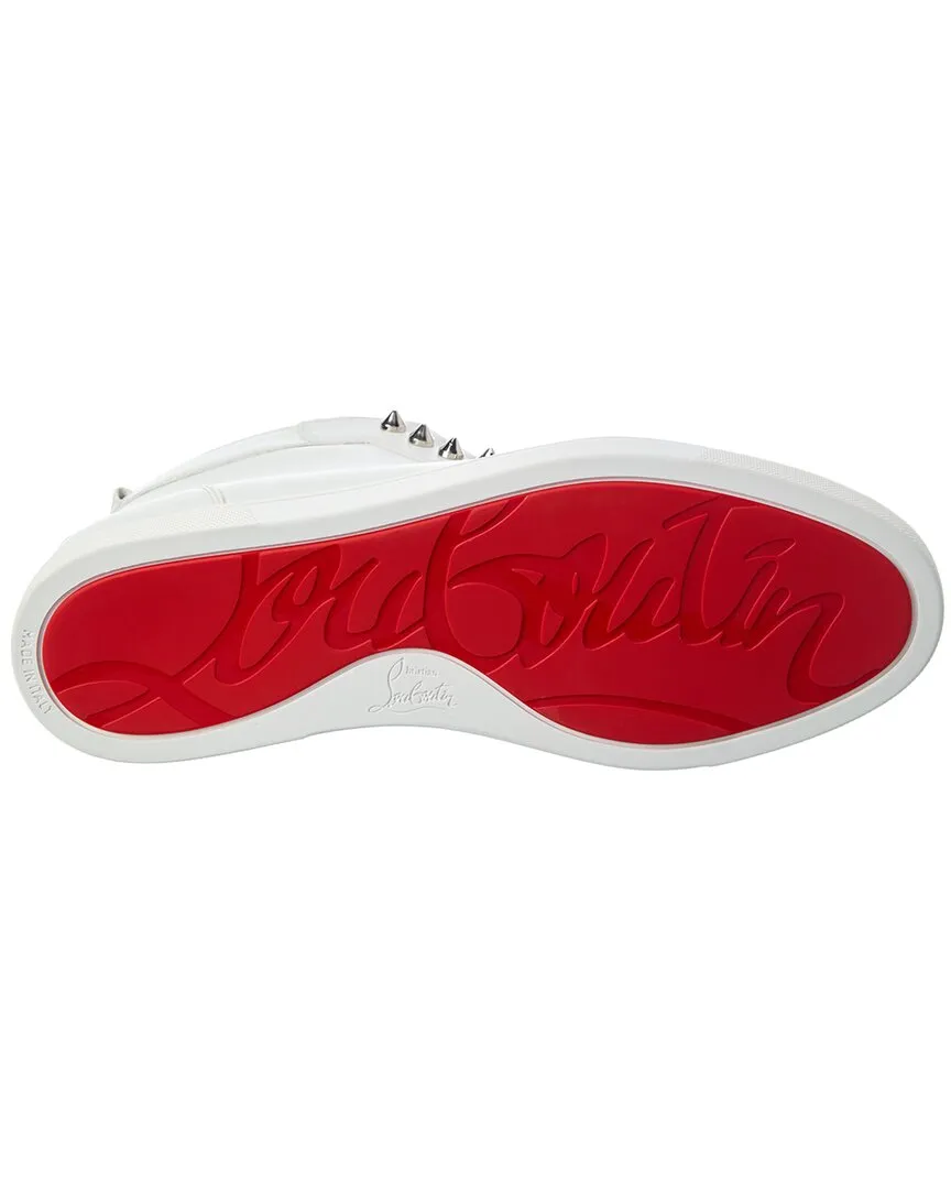 Christian Louboutin F.A.V Fique A Vontade Mid Cut Leather Sneaker