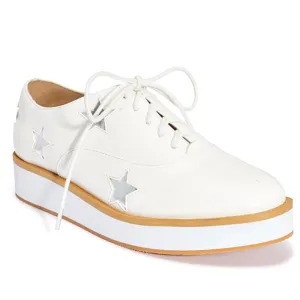 Chunky lace up flats