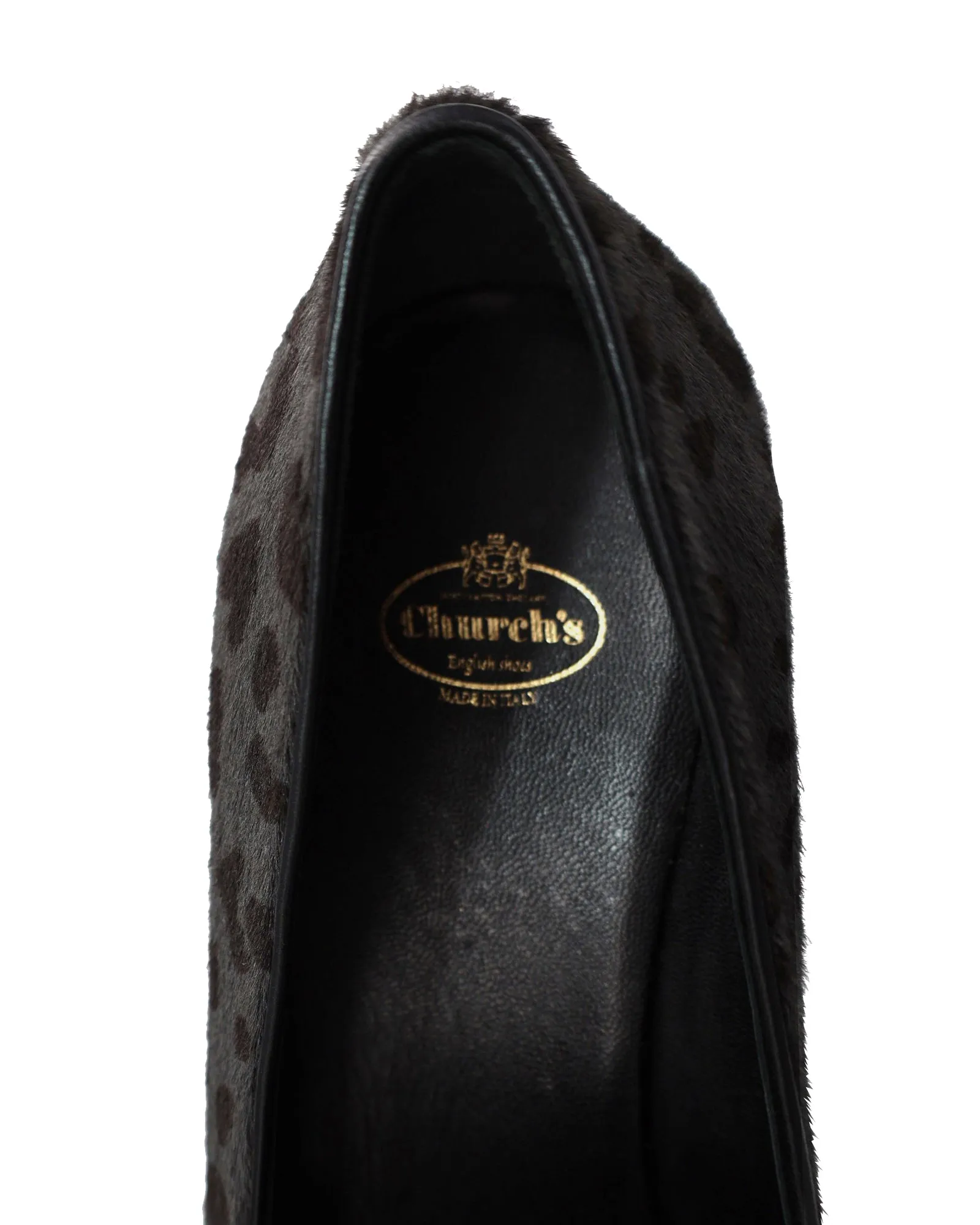 Church's Slip-On Loafers in Animal Print Pony Hair