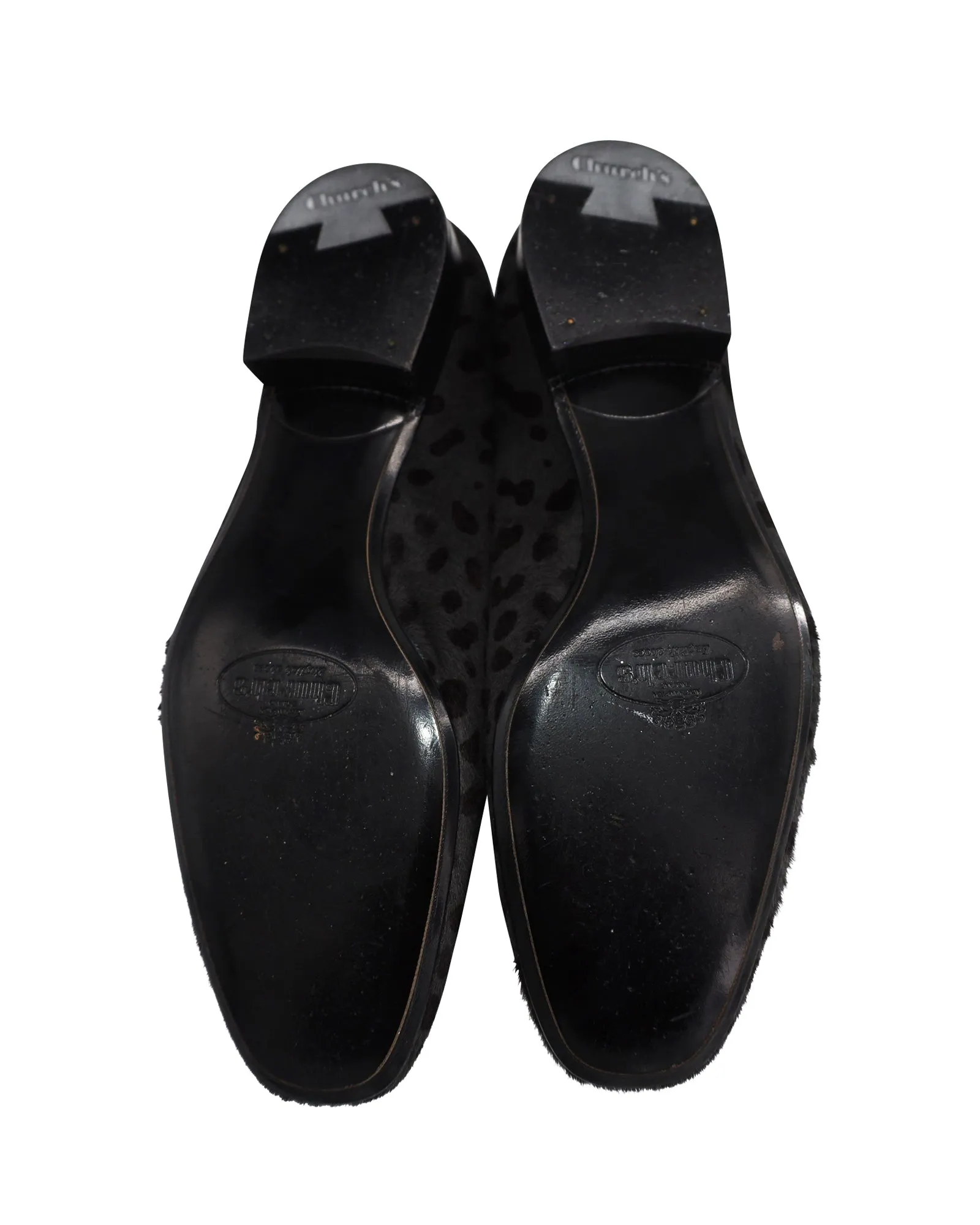 Church's Slip-On Loafers in Animal Print Pony Hair