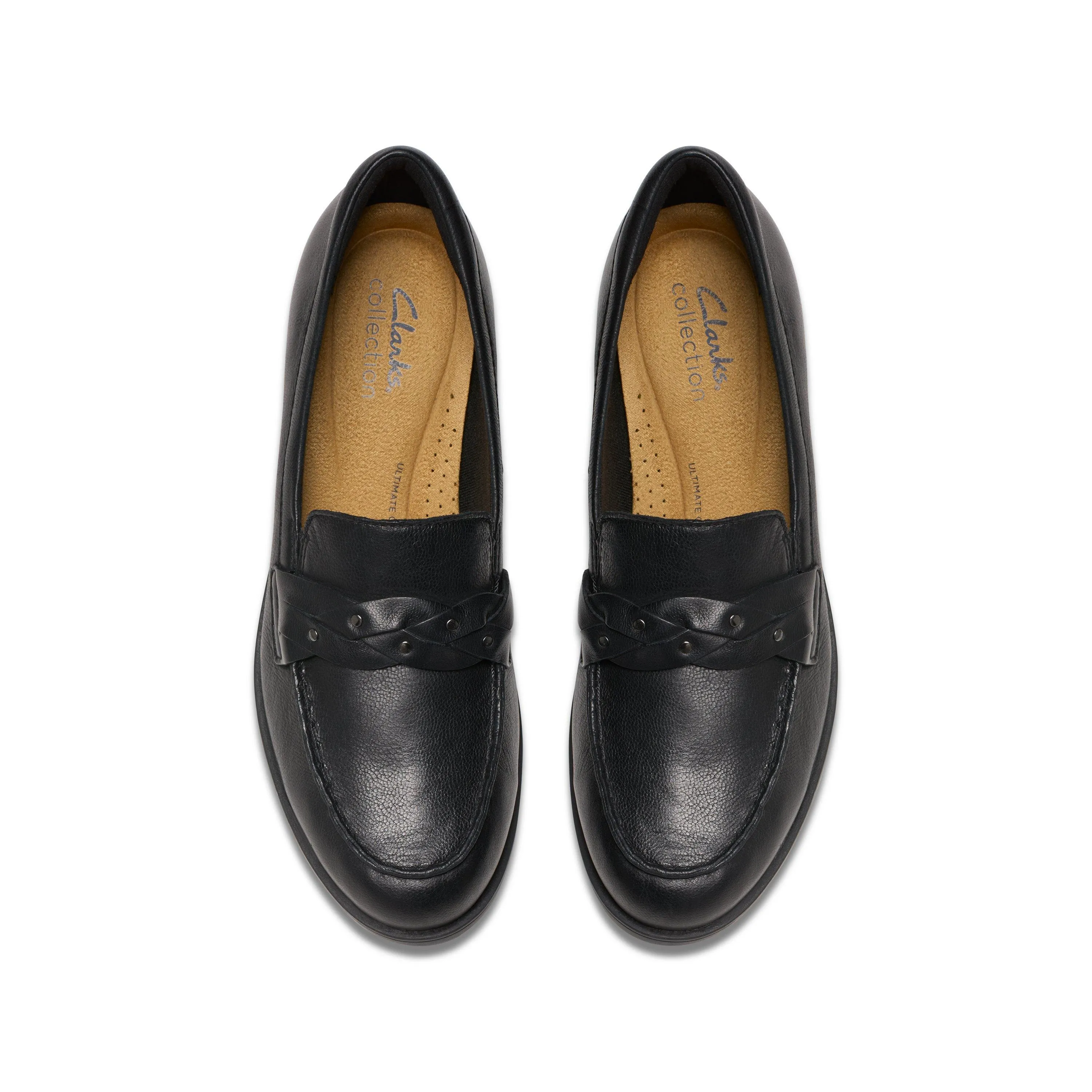 Clarks Charlten Echo in Black Leather