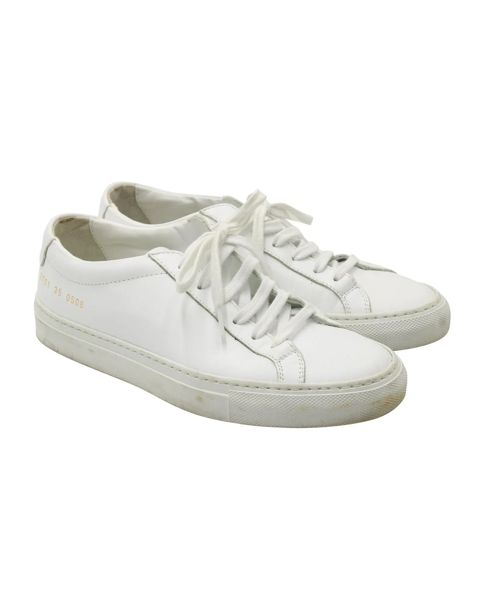 Common Projects Achilles Lace-Up Sneakers in White Leather