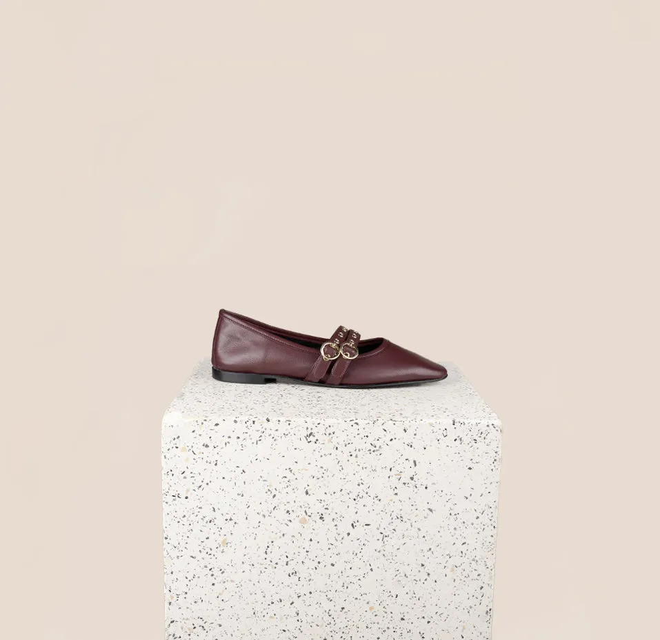 Como 2 Buckle - Wine Leather