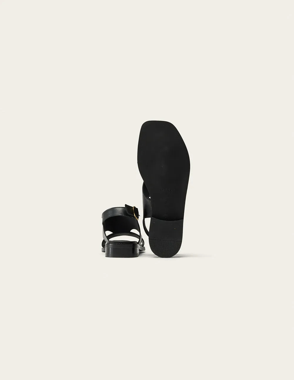 Corte Sandals - Black Leather