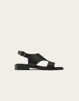 Corte Sandals - Black Leather