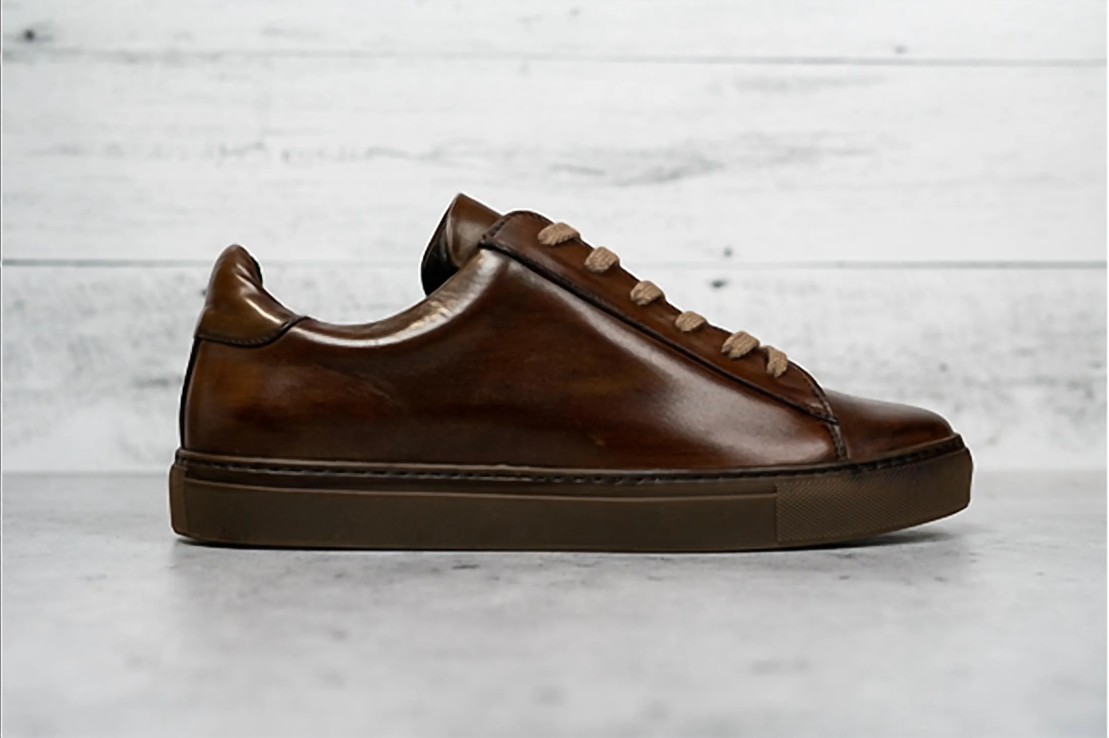 Court Sneaker In Brown Leather