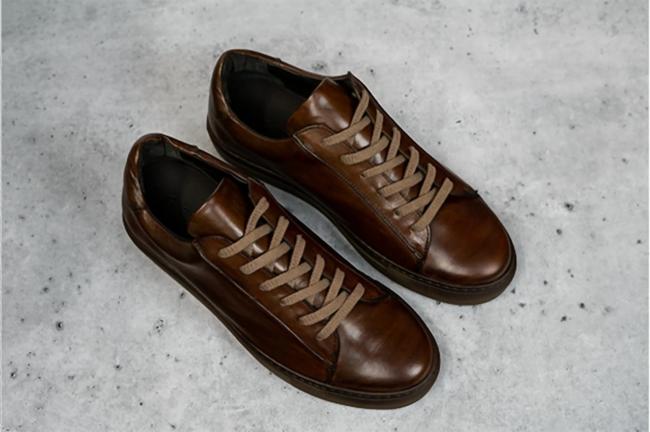 Court Sneaker In Brown Leather