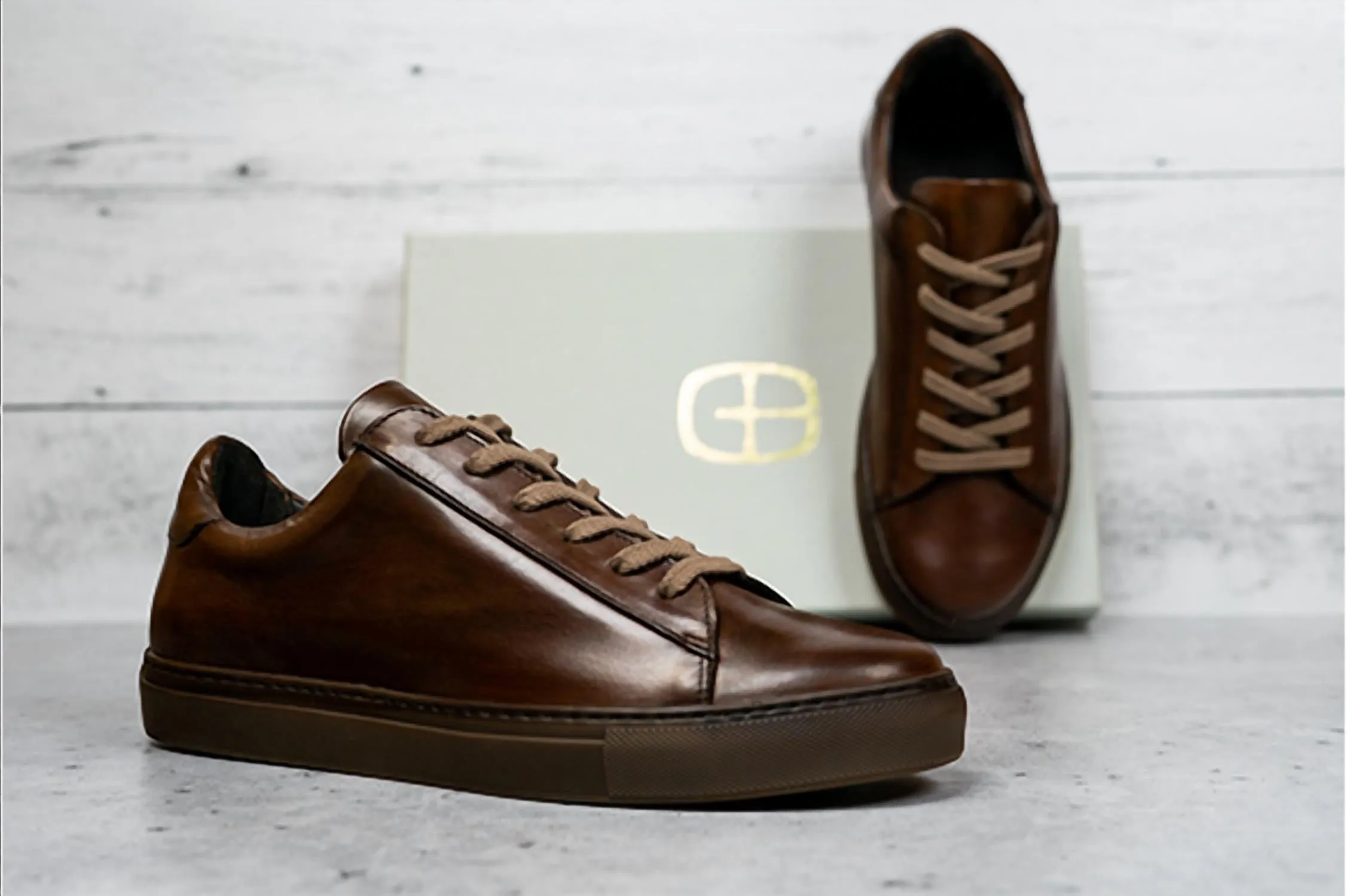 Court Sneaker In Brown Leather