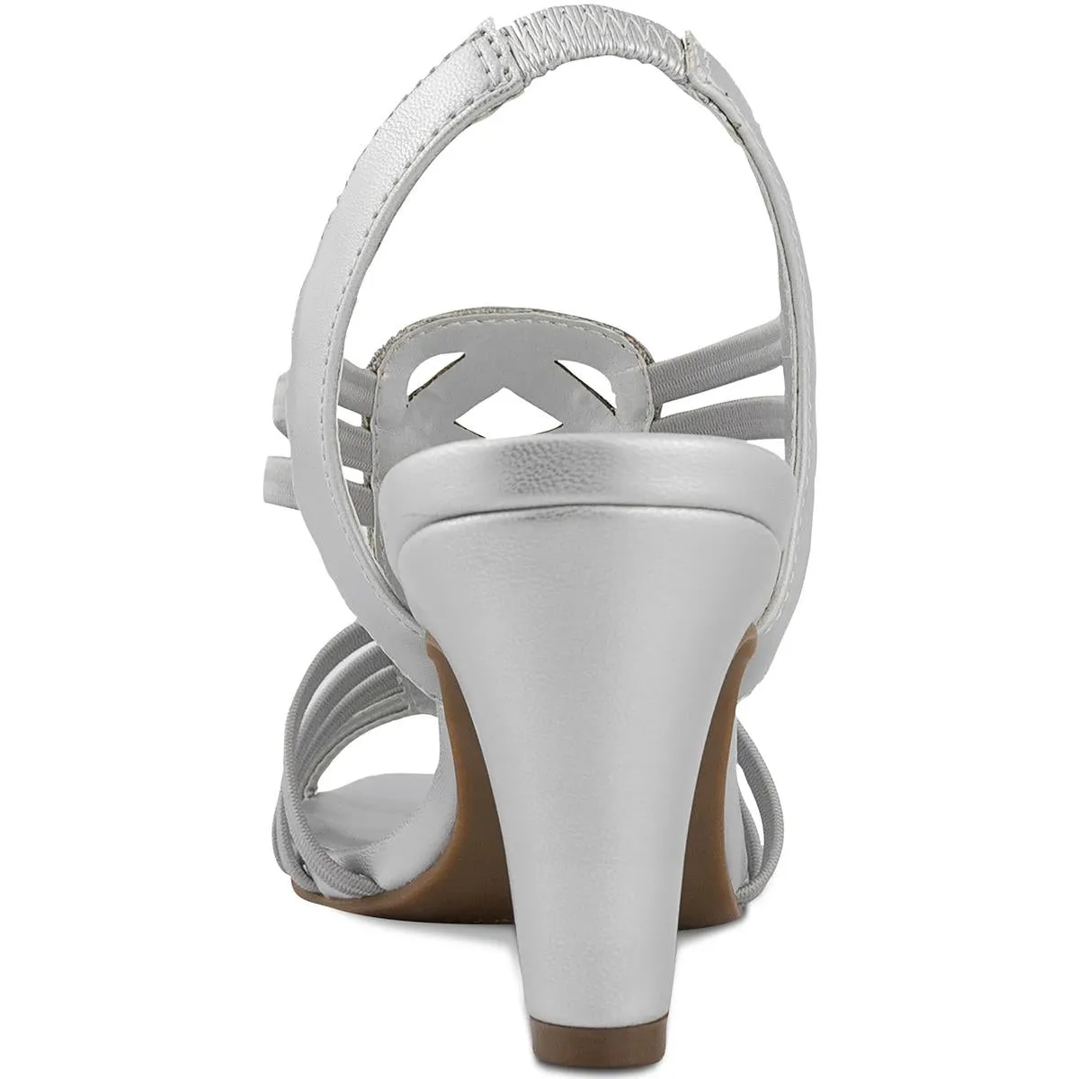 Danely Womens Faux Leather Rhinestone Slingback Sandals