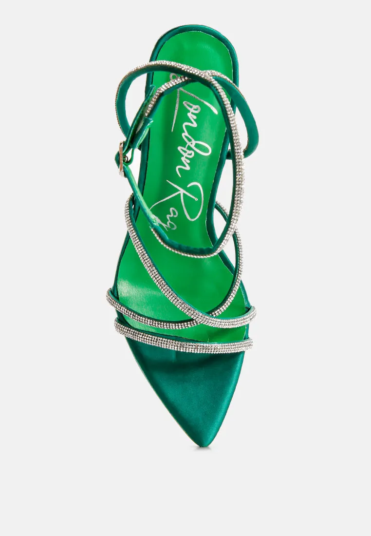 dare me rhinestone embellished stiletto sandals