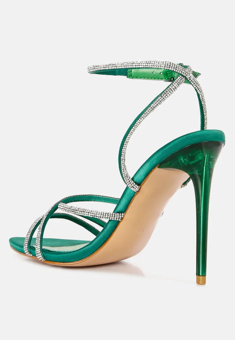dare me rhinestone embellished stiletto sandals