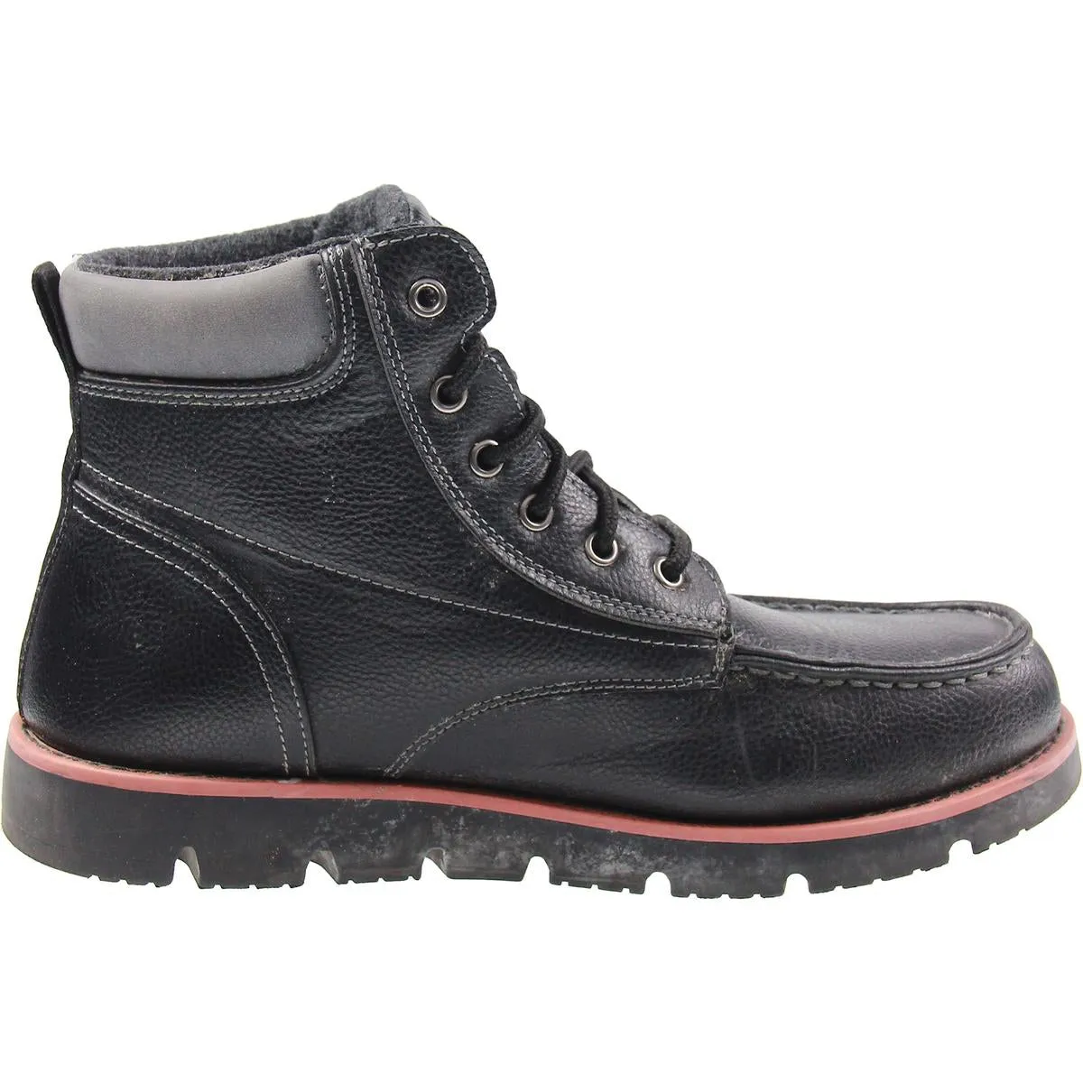 DeanSh Mens Solid Leather Work & Safety Boots