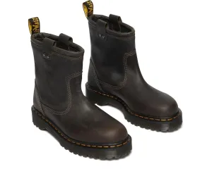 Dr. Martens Anistone Lo Leather Biker Boot Unisex Size M11/W12 Grey Boots FZP090 (UK 10 (US Men's 11, Women's 12),Gray)