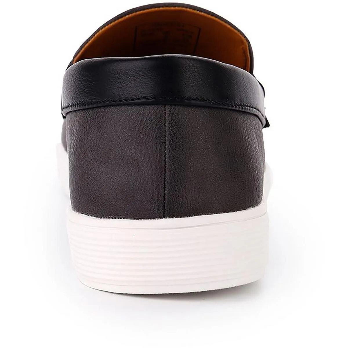 Drift Mens Faux Leather Slip On Boat Shoes