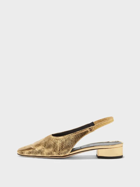 Dua Laminated Leather Slingback