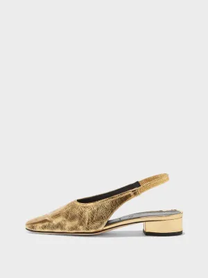 Dua Laminated Leather Slingback