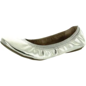 Edition 8 Womens Padded Insole Faux Leather Ballet Flats