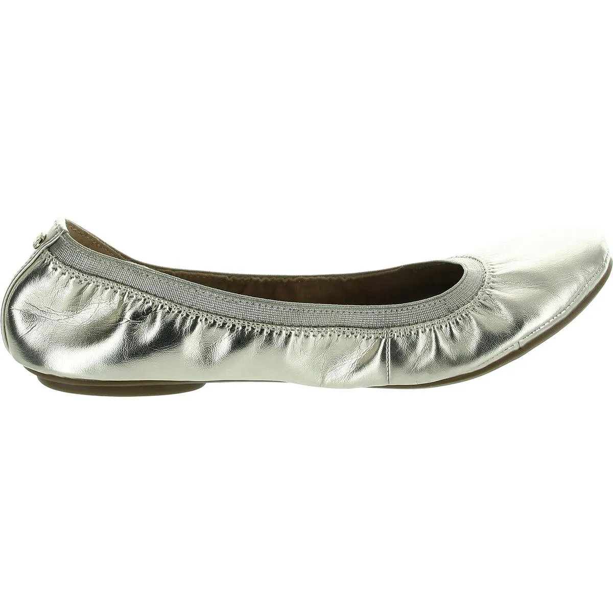 Edition 8 Womens Padded Insole Faux Leather Ballet Flats