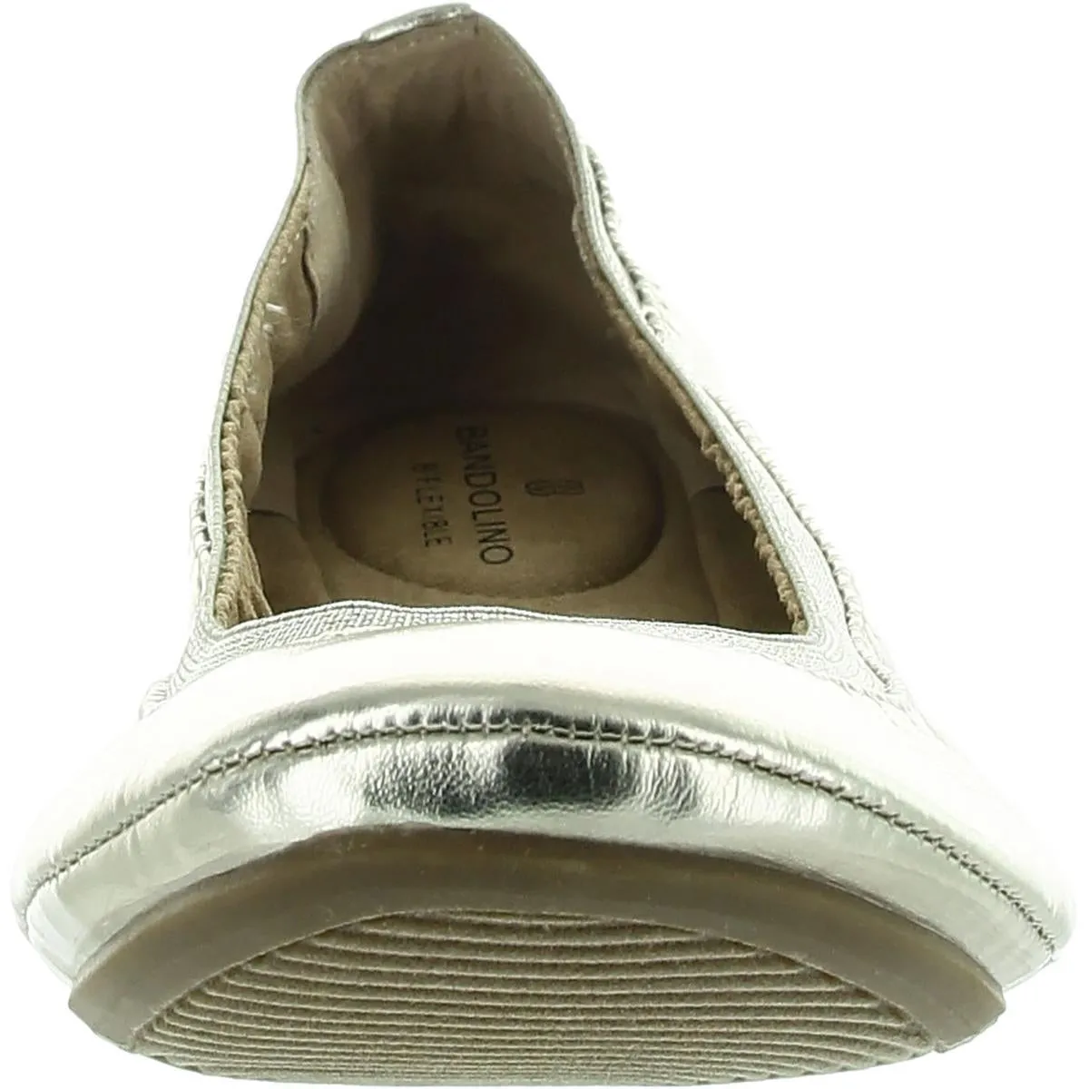 Edition 8 Womens Padded Insole Faux Leather Ballet Flats
