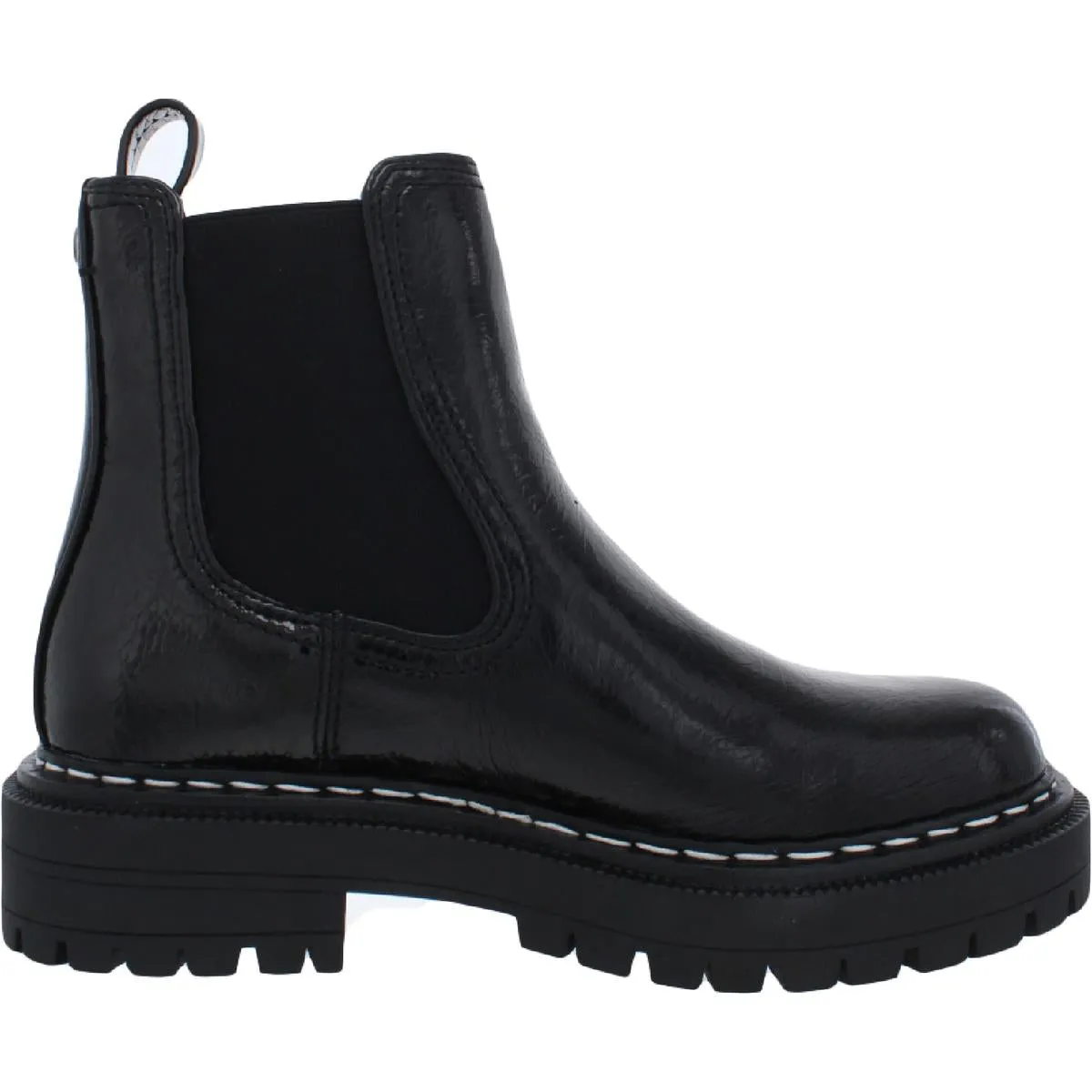 Effie Womens Faux Leather Round Toe Chelsea Boots