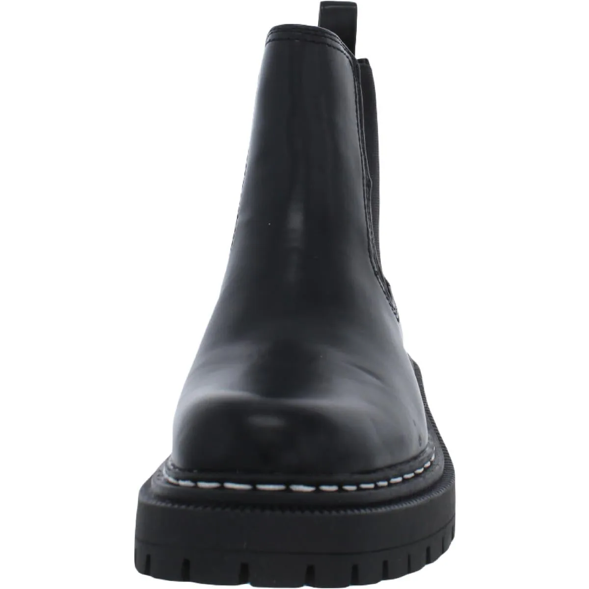 Effie Womens Faux Leather Round Toe Chelsea Boots