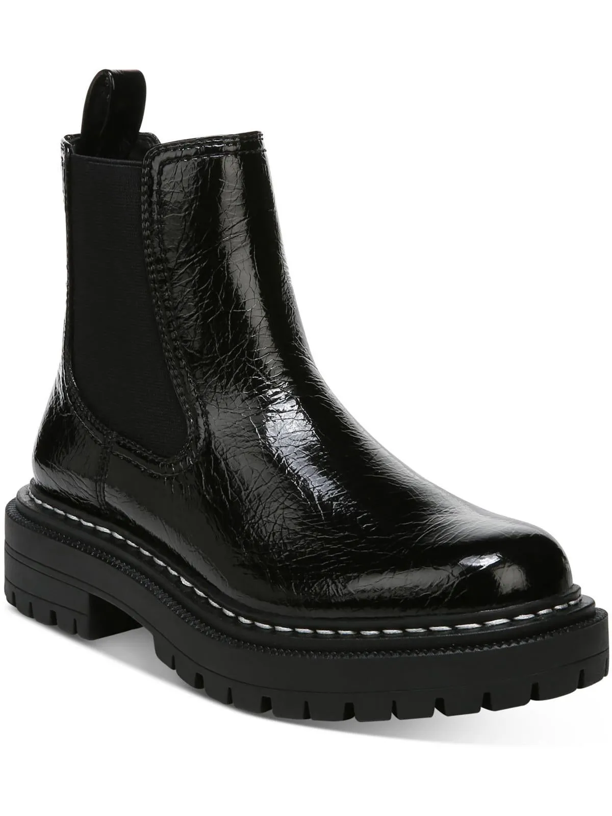 Effie Womens Faux Leather Round Toe Chelsea Boots