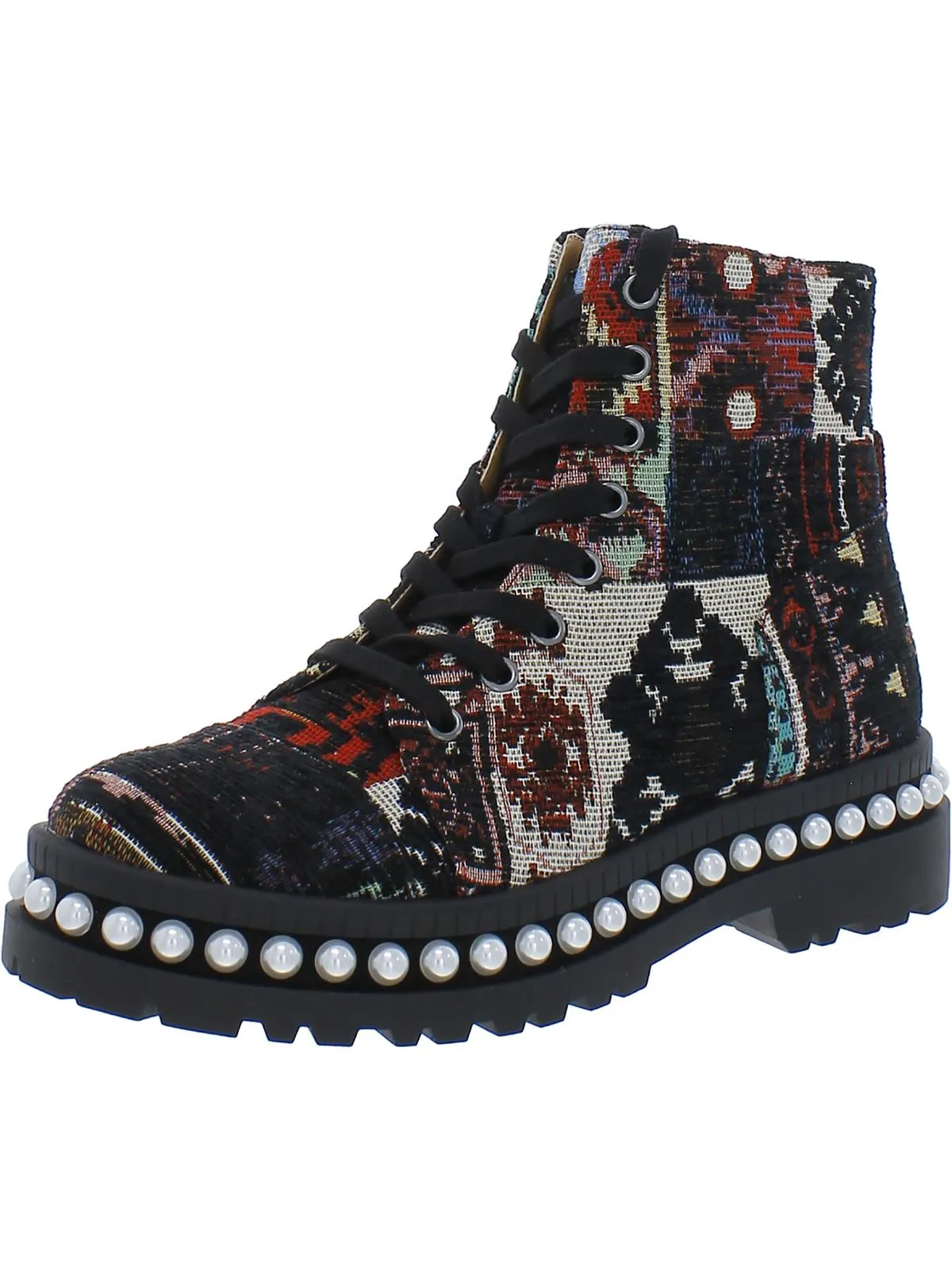 Eili Womens Zipper Glitter Ankle Boots
