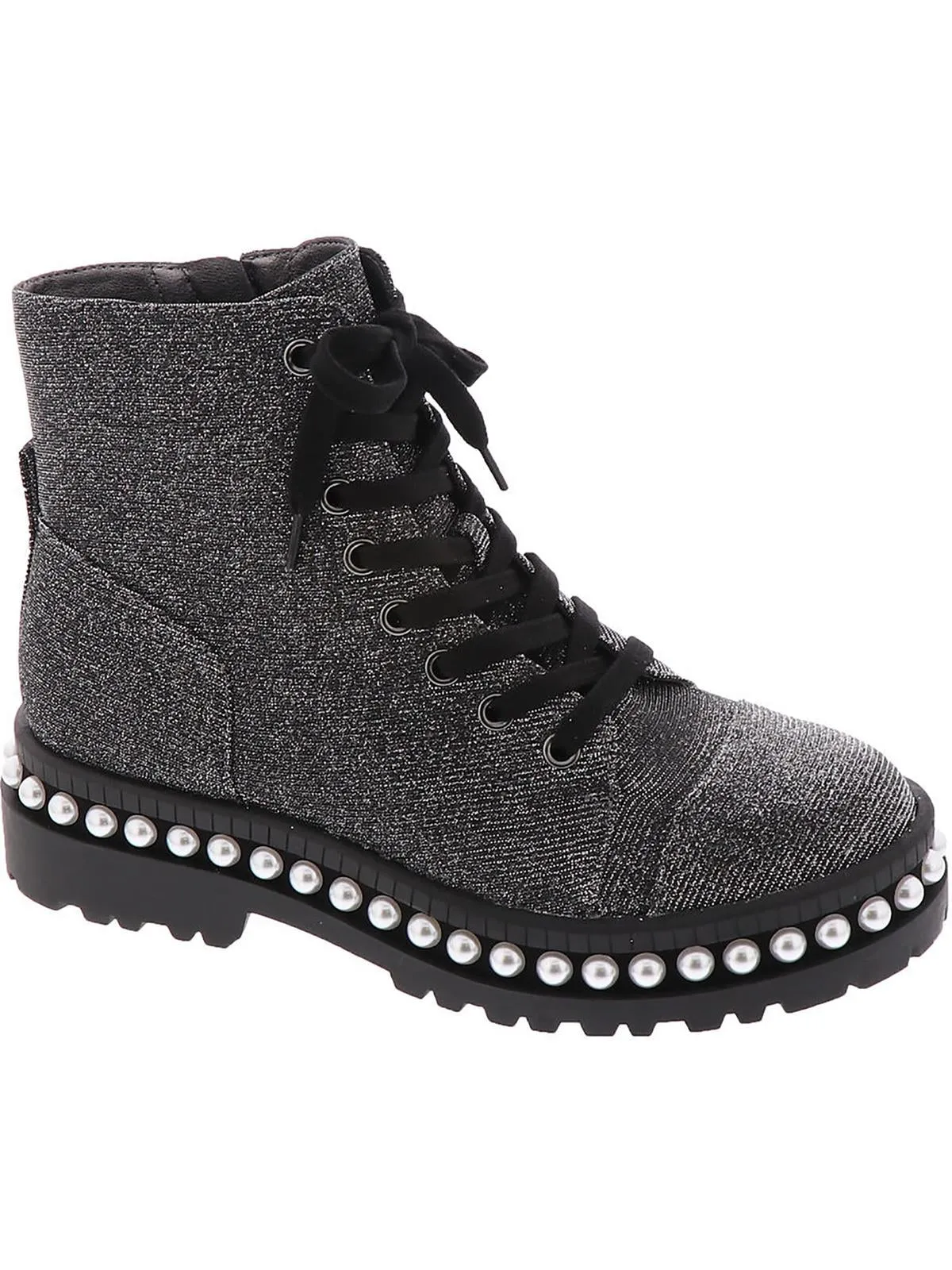 Eili Womens Zipper Glitter Ankle Boots