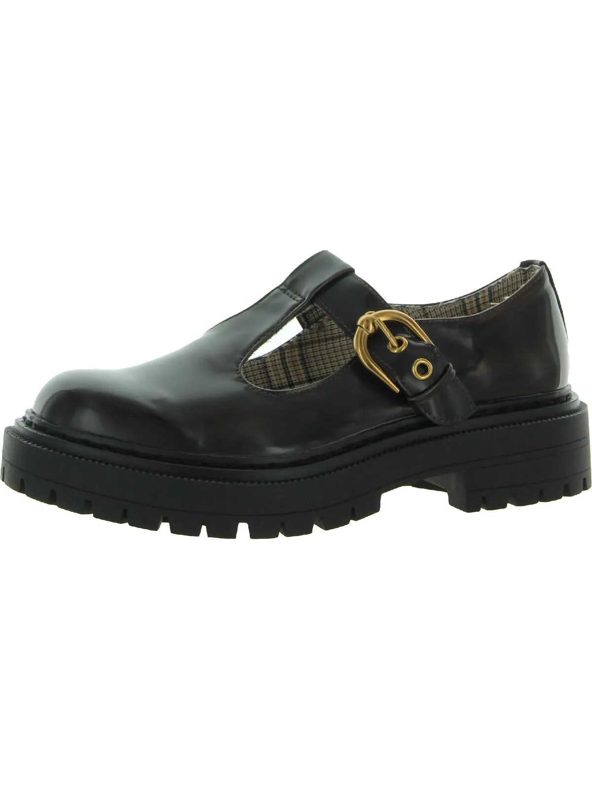 Emelia Womens Padded Insole Platform Mary Janes