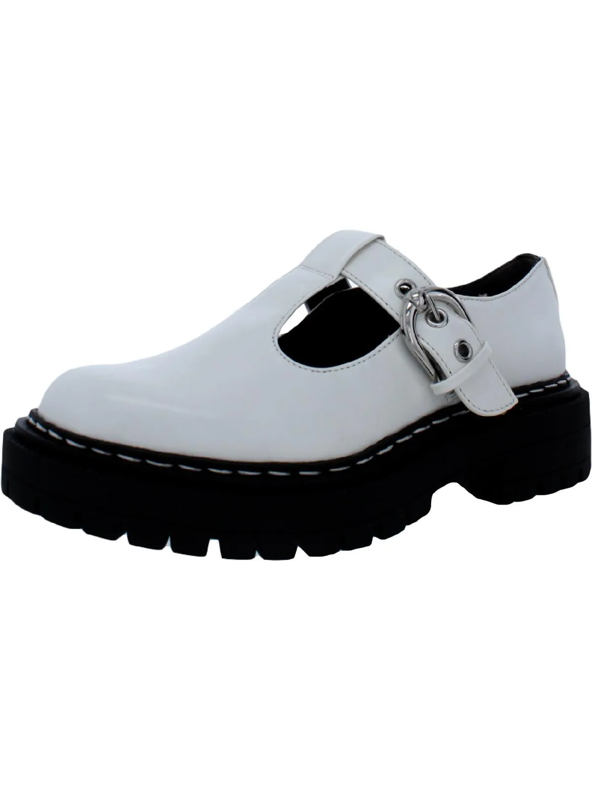 Emelia Womens Padded Insole Platform Mary Janes