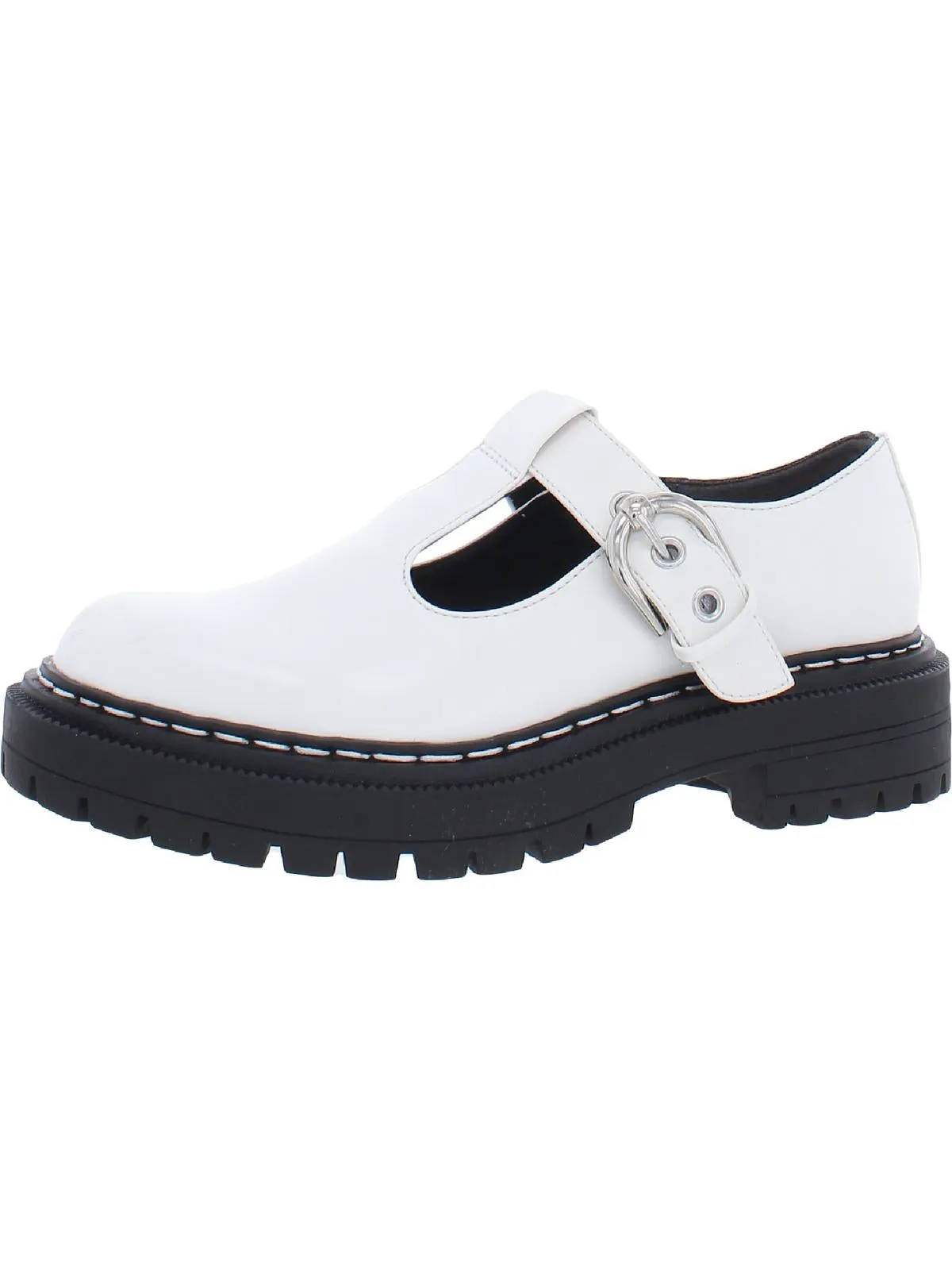 Emelia Womens Padded Insole Platform Mary Janes
