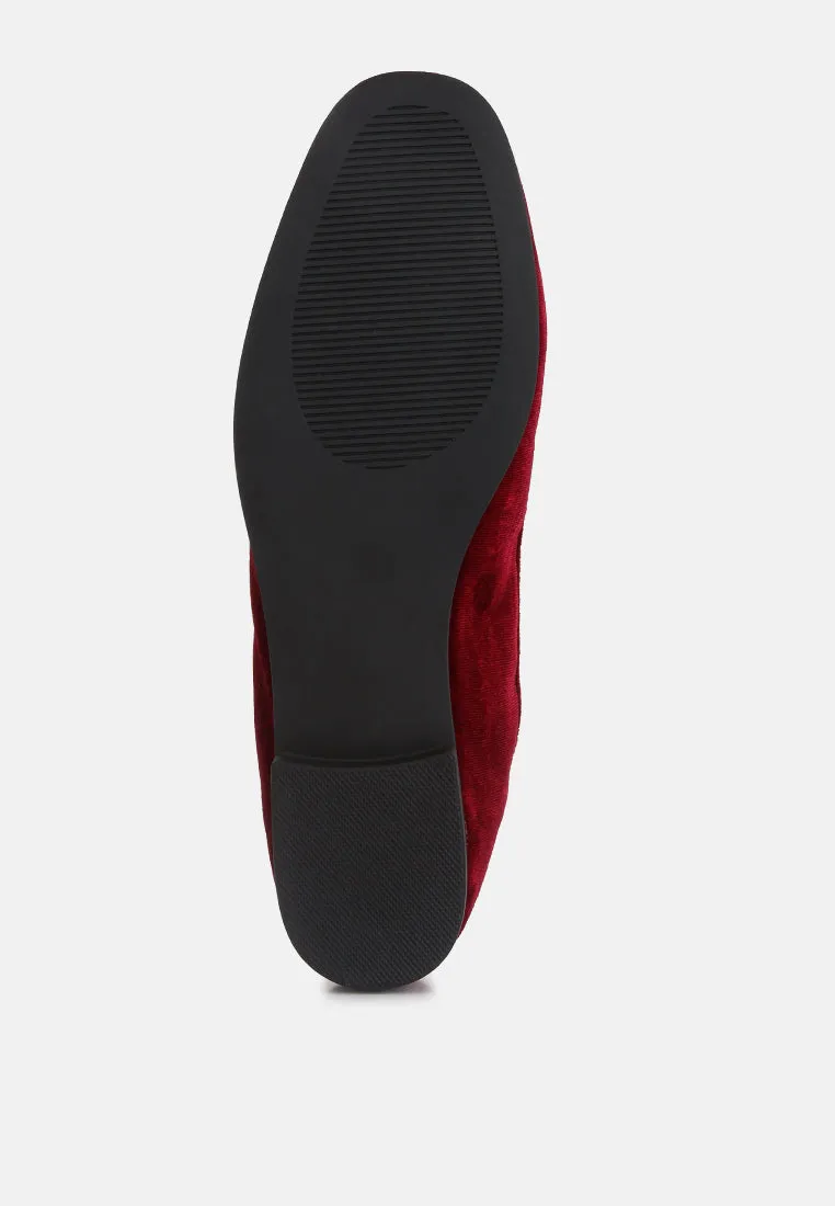evelio horsebit embellished velvet loafers