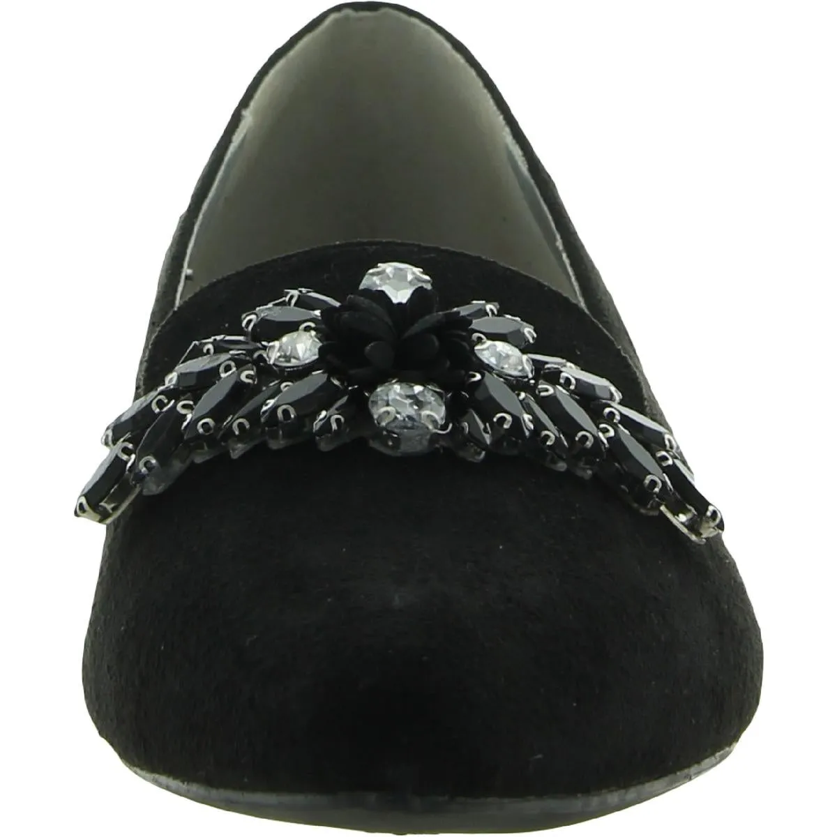 Fabulous II Womens Faux Suede Embellished Loafers