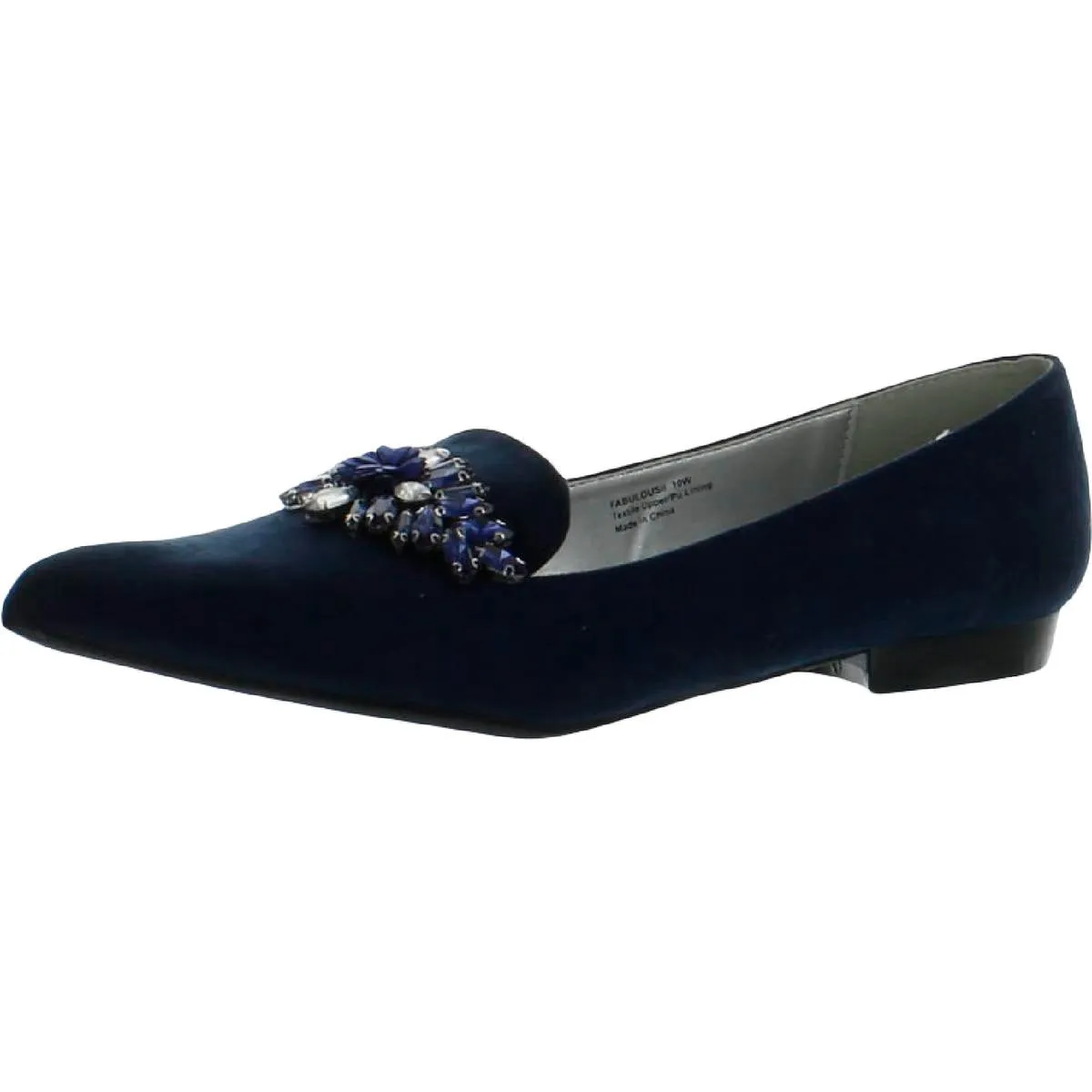Fabulous II Womens Faux Suede Embellished Loafers
