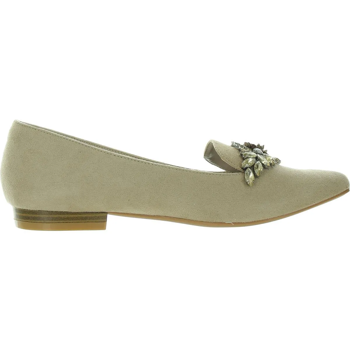 Fabulous II Womens Faux Suede Embellished Loafers