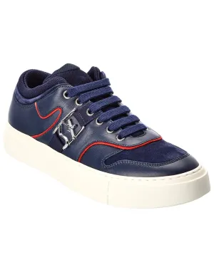 Ferragamo Noris Leather & Suede Sneaker