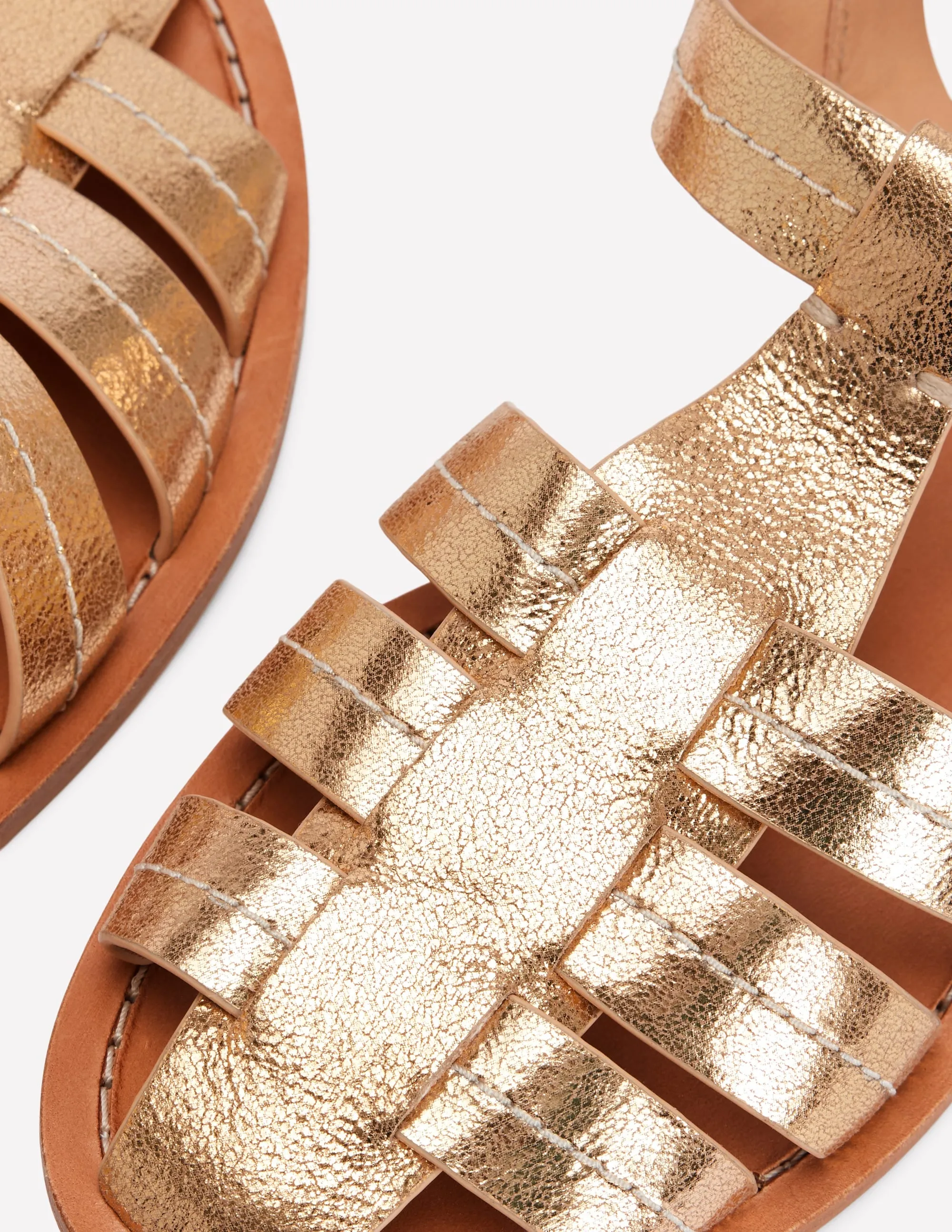 Fisherman Flat Sandal-Gold