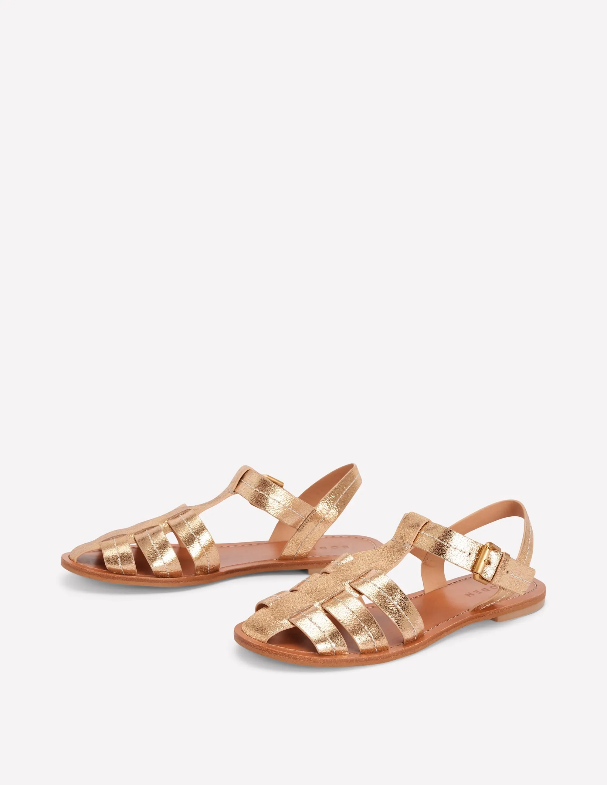 Fisherman Flat Sandal-Gold