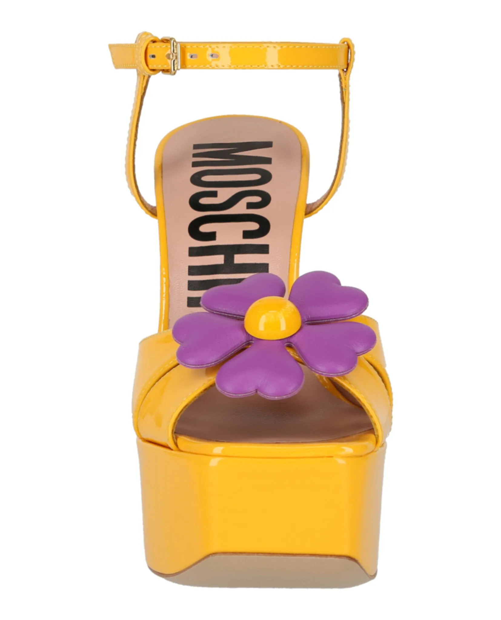 Flower-appliqu?? Platform Sandals