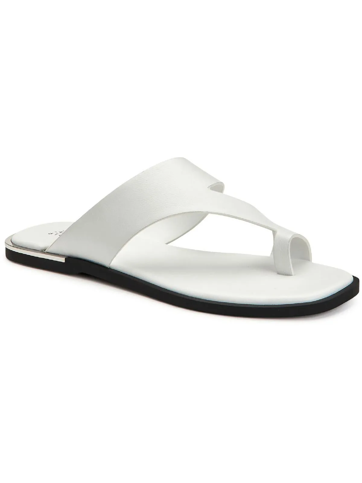 Freddee Womens Leather Toe-Ring Thong Sandals
