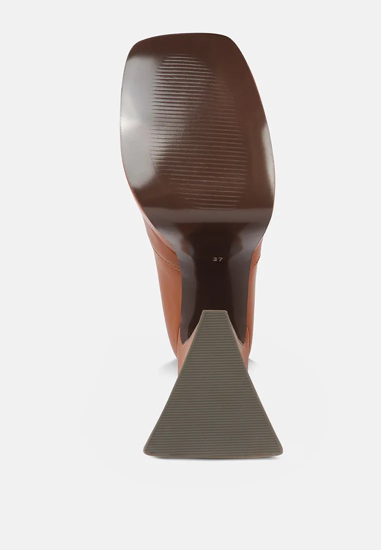 frosty high platform block heel chelsea boot