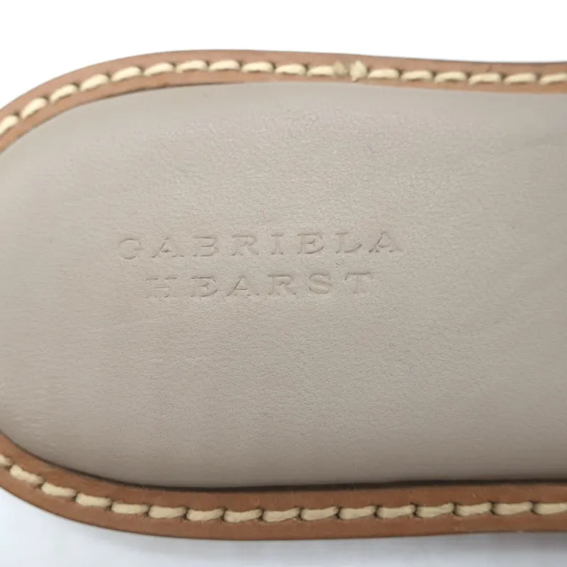 Gabriela Hearst Ballast Boucle Cashmere Slide Sandals Taupe Size 37