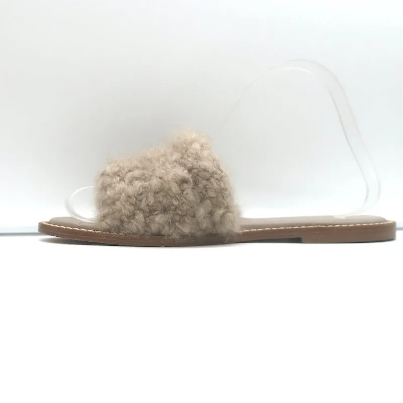 Gabriela Hearst Ballast Boucle Cashmere Slide Sandals Taupe Size 37