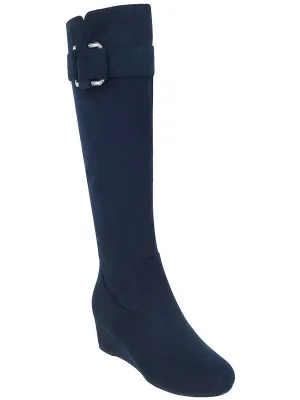 Genia Womens Faux Suede Tall Knee-High Boots