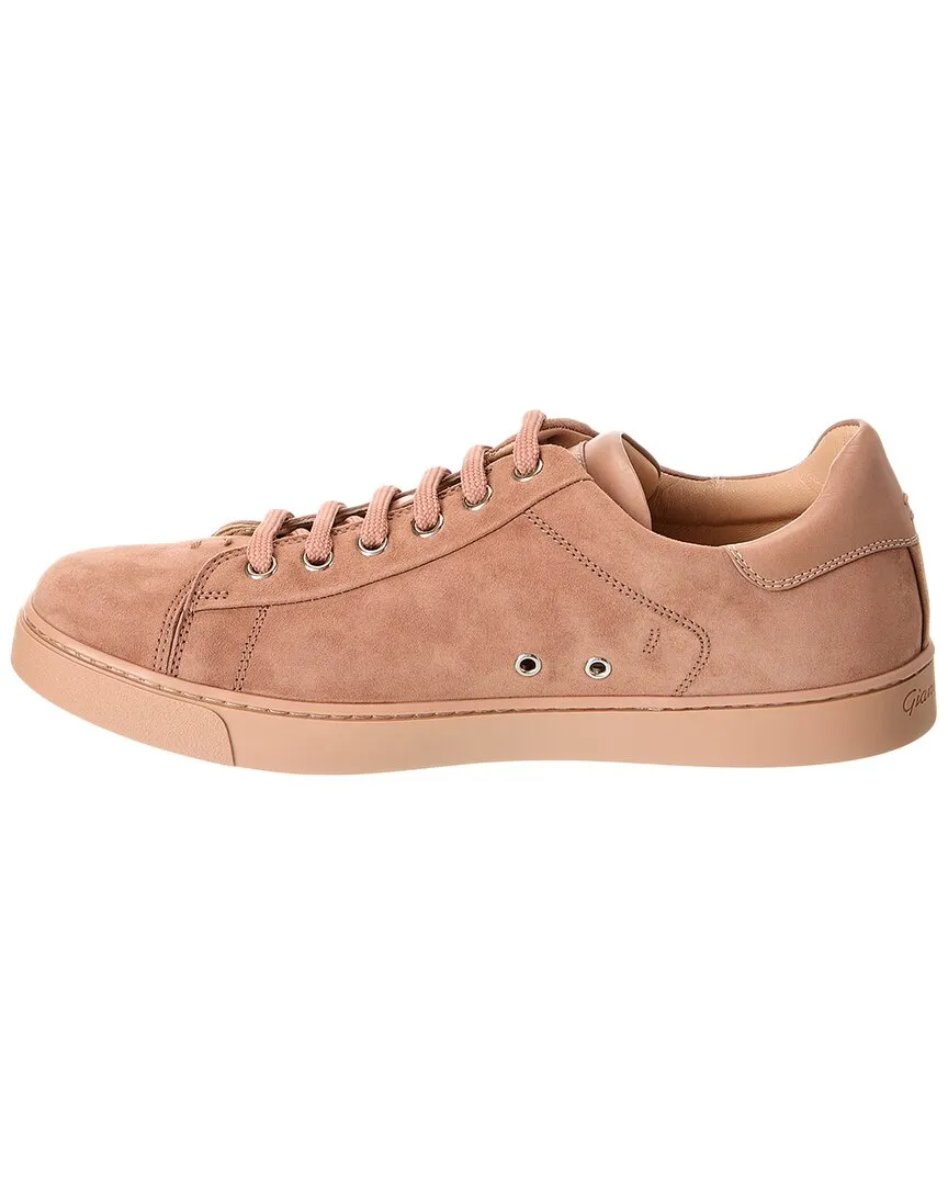Gianvito Rossi Low Top Suede & Leather Sneaker