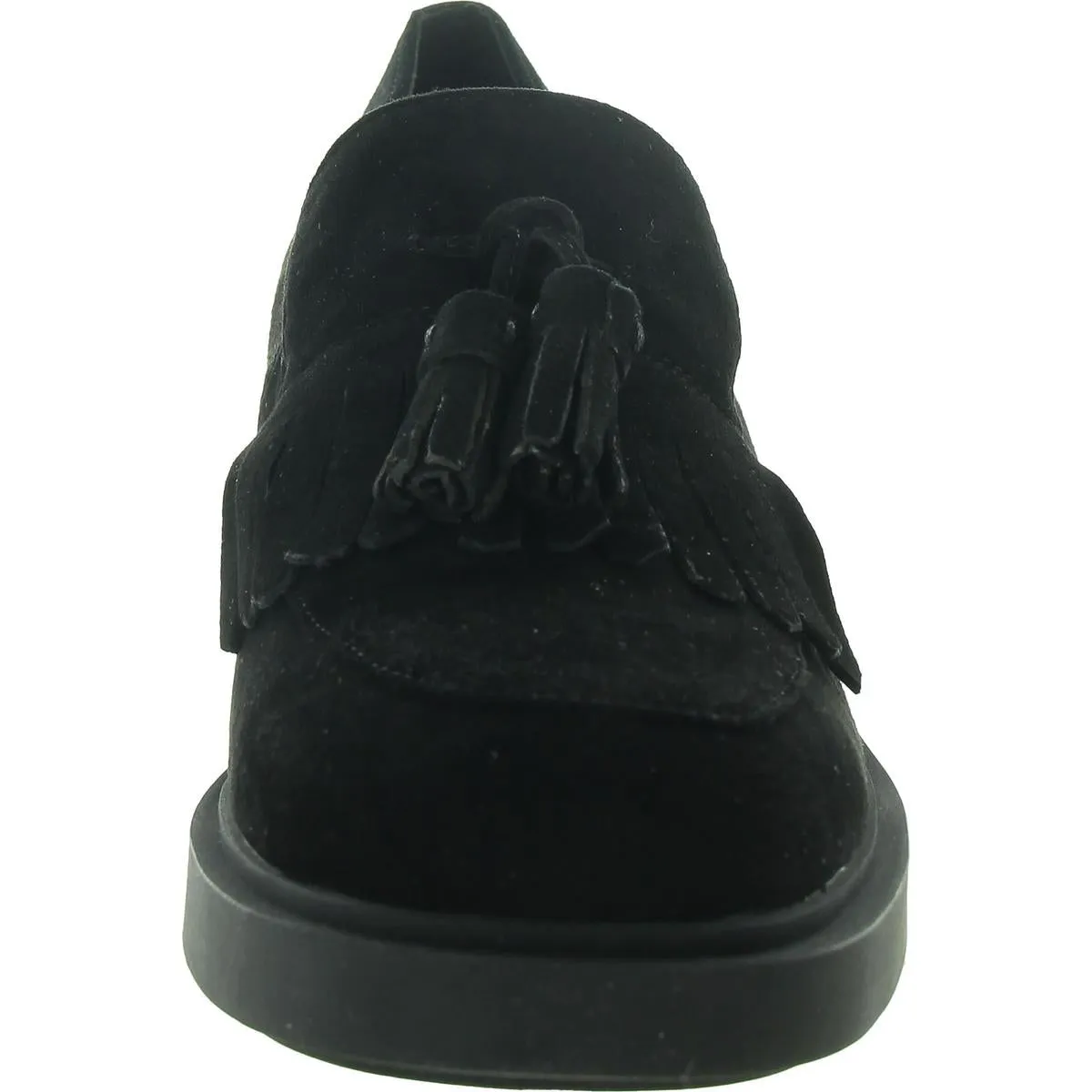 Gibes Womens Suede Fringe Loafers