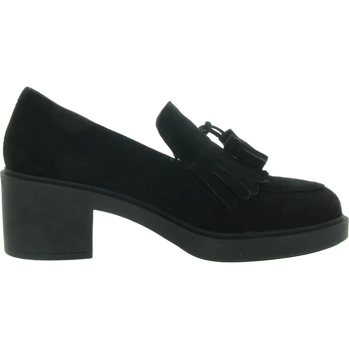 Gibes Womens Suede Fringe Loafers