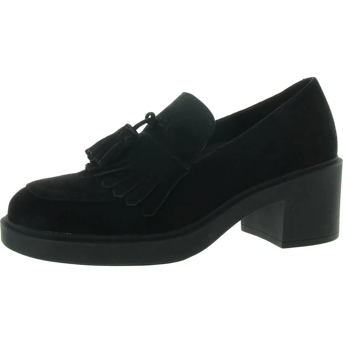 Gibes Womens Suede Fringe Loafers