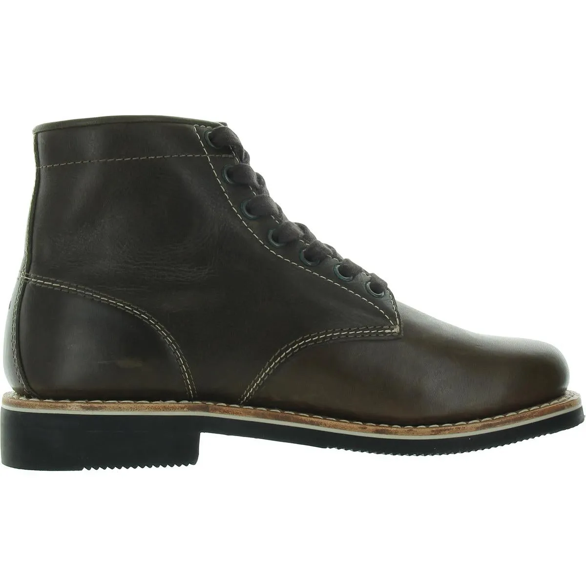 Gobi Mens Slip Resistant Leather Combat & Lace-Up Boots